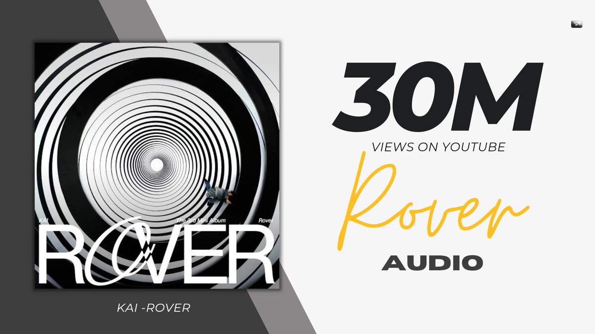 Rover Audio has now surpassed 30M Views! – It remains as KAI's fastest audio track to achieve this! 🔗youtu.be/ATAIseznJ58   #엑소카이 #카이 #KAI_Rover