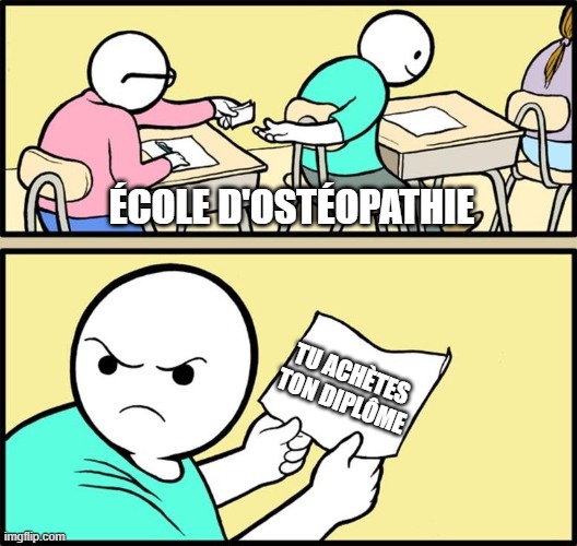 Le niveau de difficulté des études d'ostéopathie.