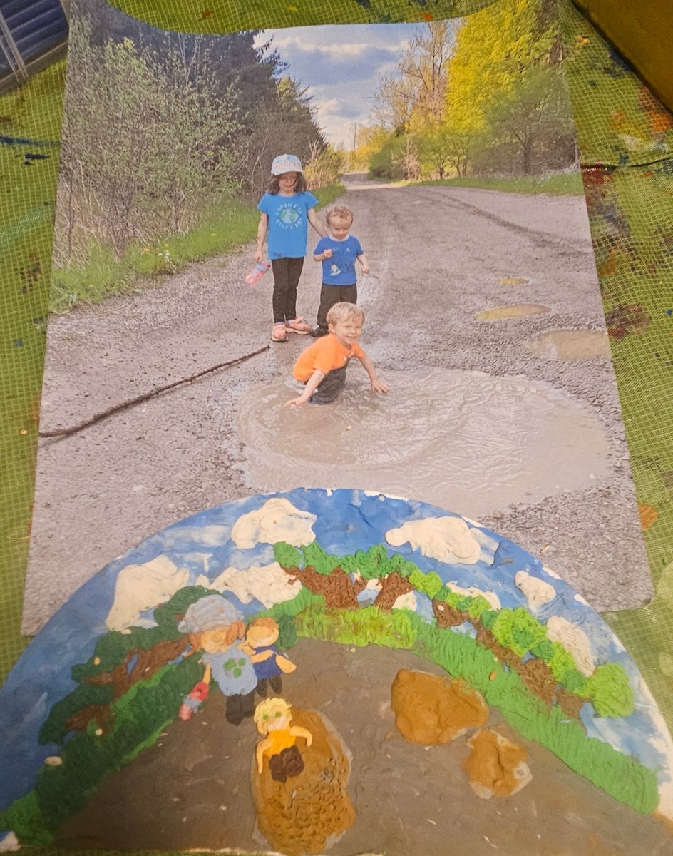 Amby_20's tweet photo. I attempted my own illustration using Barbara Reids plasticine techniques. 
I am loving how it turned out. I can't wait to show my students. @barbreidart #barbarareidart #plasticineart https://t.co/ZUl4Q6Afjy