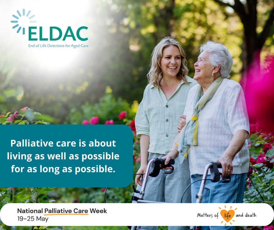 🧡 During National Palliative Care Week learn about the positive impact that you can create in talking about end of life with the people you care for, and how it can improve the care you provide in #AgedCare 🔗 eldac.com.au/About-ELDAC/Na… #MattersOfLifeAndDeath #NPCW24