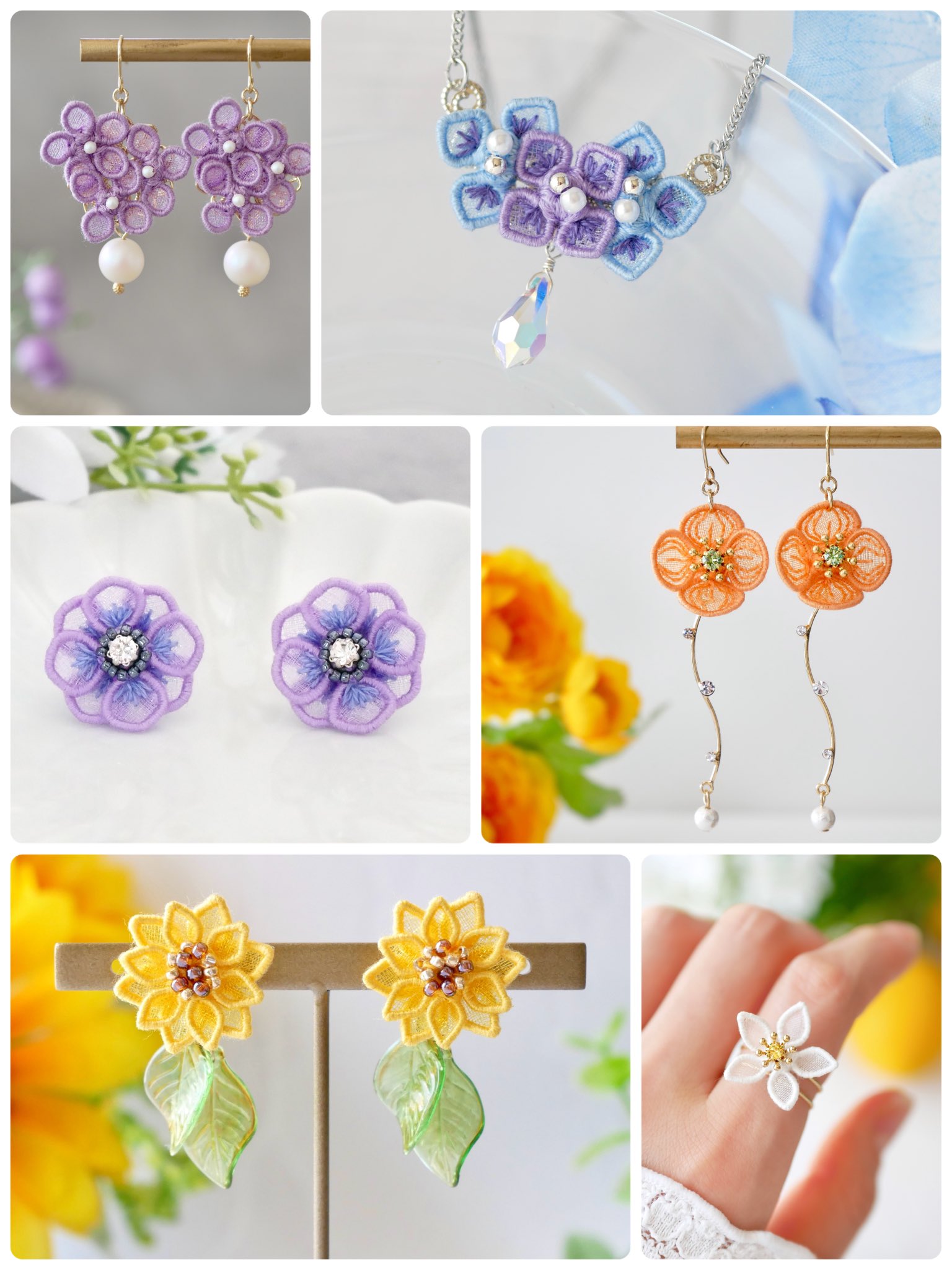 ビアズリー 花刺繍コンビプルオーバー ビアズリー 花刺繍コンビプルオーバー