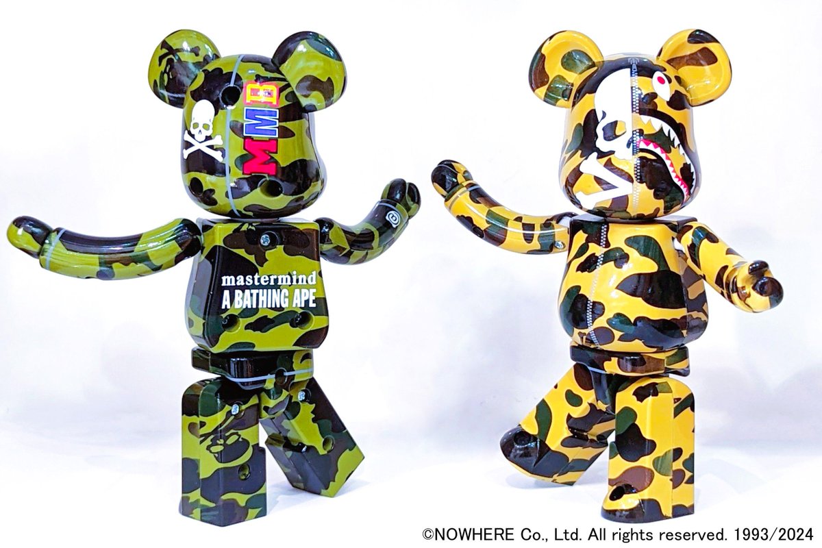 【Today's SOLAMACHI】
'超合金 BE@RBRICK MASTERMIND VS BAPE®'がGREEN／YELLOWの2COLORで登場！全高約145mmのサイズで豊富な可動域。超合金ならではのずっしりとした重みと光沢が魅力です！
#medicomtoy #メディコムトイ #bearbrick #ベアブリック #超合金 #バンダイ #MASTERMIND #BAPE®