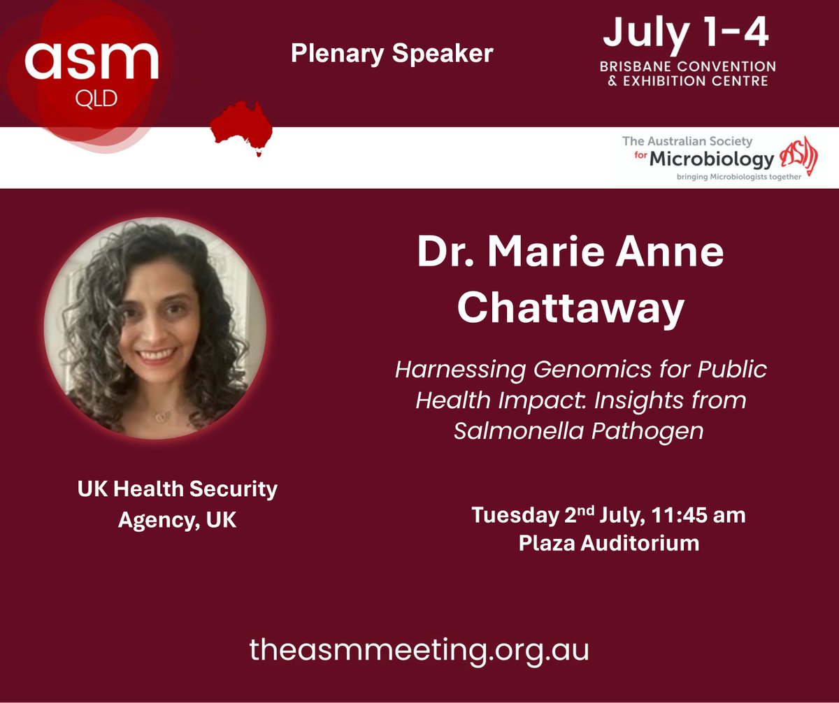 #ASM2024 plenary speaker highlight – Dr Marie Anne Chattaway, from the UK Health Security Agency. Don't miss her discussion on enteric diseases, antimicrobial resistance, and the integration of genomic surveillance with One Health approaches.
