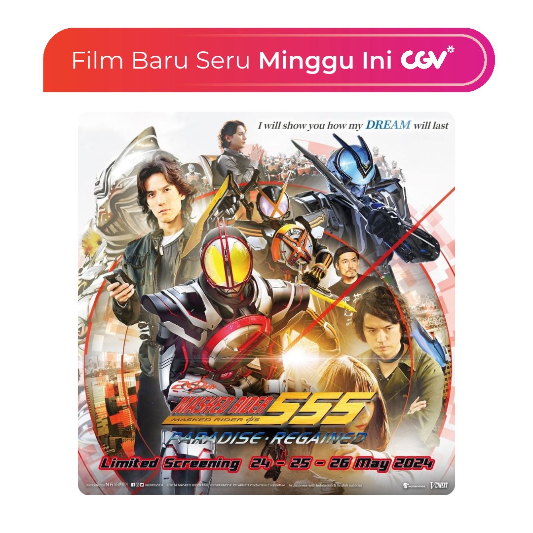 Yuhuu libur panjang lagi nih di minggu ini! Saatnya kamu jadwalkan movie marathon karena di minggu ini banyak film-film yang akan rilis🤩 Jangan lupa masukkin film yang mau kamu tonton di Watchlist CGV App 🎬 #SemuaSerudiCGV