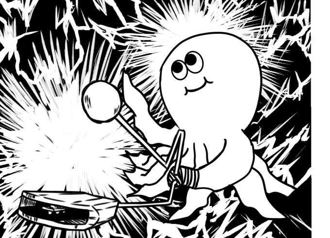 あ、あれは・・・!?イカマン!?('ω'`) 