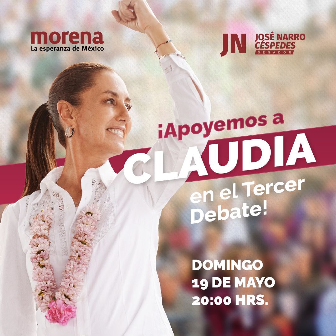 Ya estamos apoyando a @Claudiashein. ¡Hoy y el 2 de junio se ganarán!