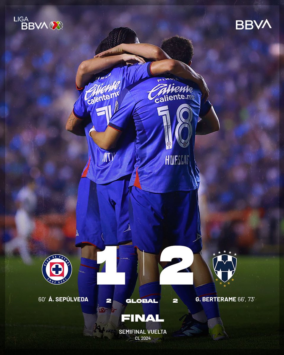 LigaBBVAMX's tweet photo. LA MÁQUINA ESTÁ EN LA FINAL 🏆😎 https://t.co/y571SnsyBe