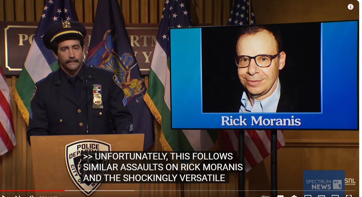 Rick Moranis was a reference on SNL last night in a sketch about character actors being assaulted in NYC (Buscemi being the latest). It sounds in bad taste (it may well be) but it was also an affectionate spin on 'that guy' actors. #TCMParty youtu.be/36r6-5px_ZA?si…