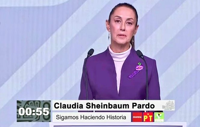 🔴🗳️ #ClaudiaSheinbaum inició su participación en el tercer #DebateINE destacando el peso histórico de estar en #Tlatelolco, lugar donde se perpetró una de las peores #matanzas contra #estudiantes en 1968. #NoSeOlvida