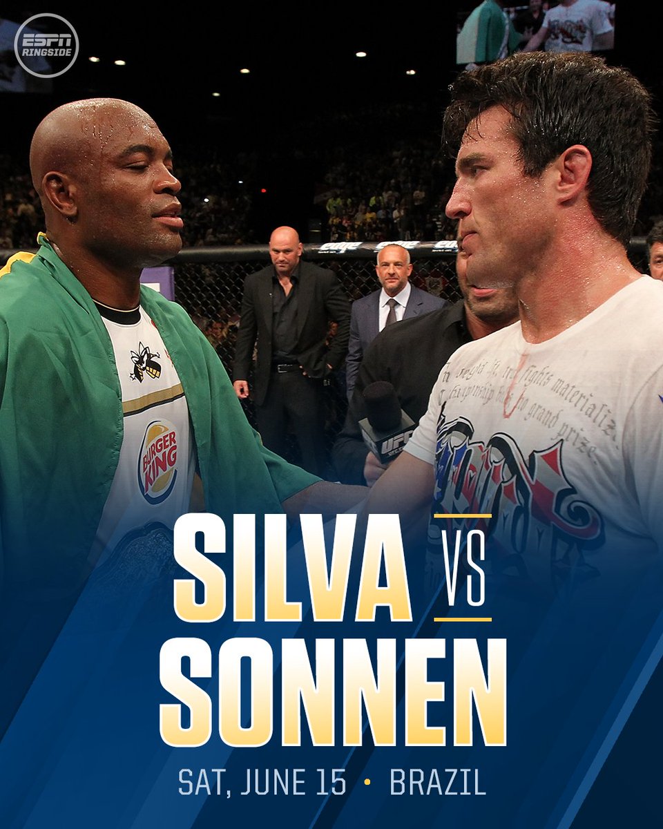Former UFC middleweight champion Anderson Silva will face Chael Sonnen in a boxing match on June 15 in Brazil, Spaten Fight Night promotion announced on Sunday. Silva and Sonnen produced one of the most memorable two-fight rivalries in UFC history.