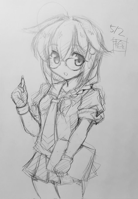 #無言で眼鏡娘をあげる見た人もやる 