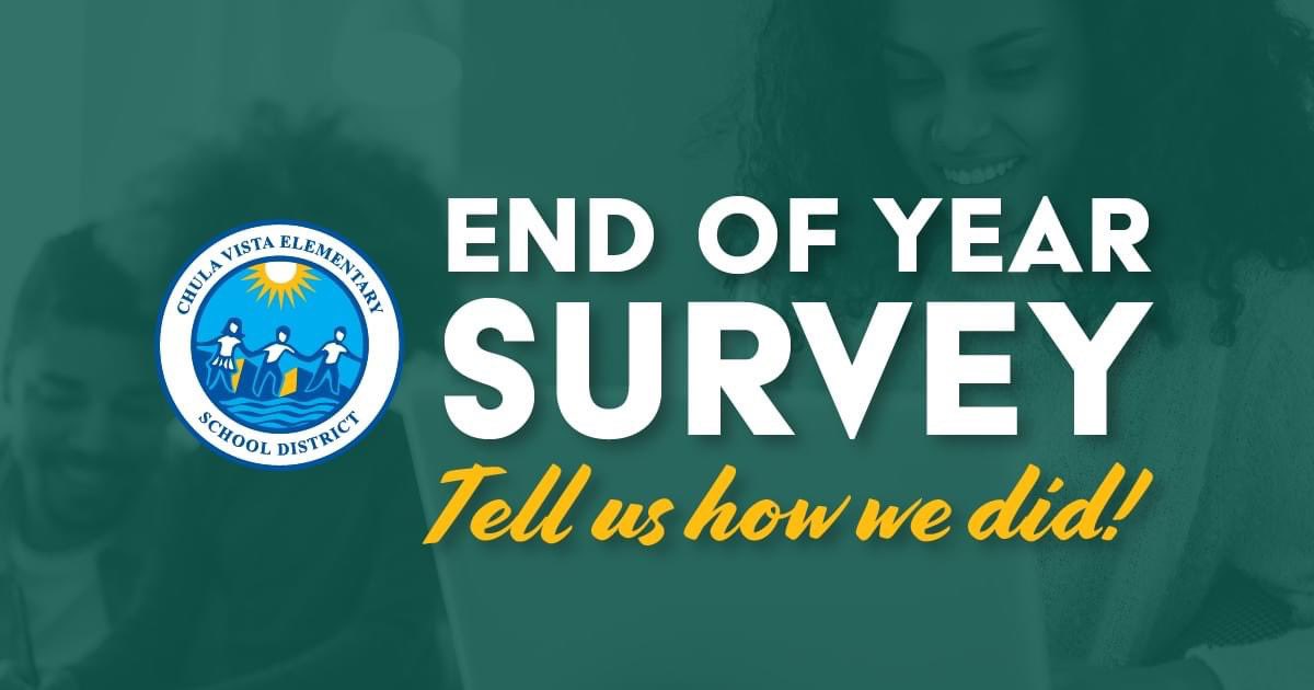 There are just a few days left to participate in our end of year survey! Your feedback is essential in helping us better serve our district and guide our planning for the 2024-25 school year. The survey closes on May 22 and takes 10-15 minutes: tinyurl.com/rehcemwd.