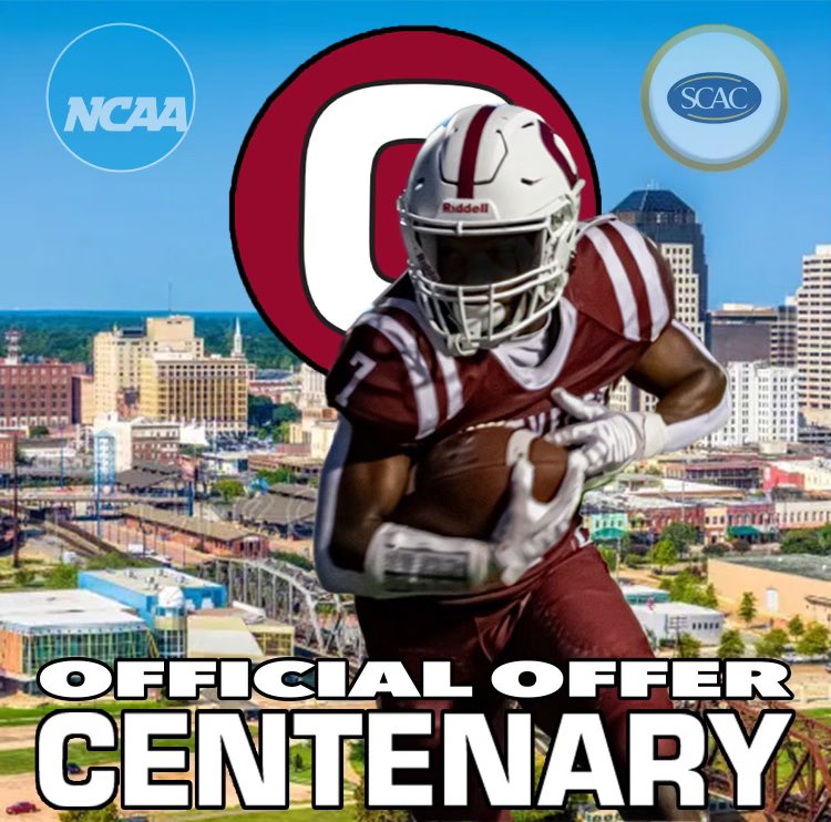 #AGTG After a great conversation with <a href="/CoachSavino/">Tony Savino</a> I am blessed to receive an offer to continue my academic &amp; athletic career from <a href="/Gents_Football/">Centenary Football</a>! 
<a href="/CoachHarbert/">Jeff Harbert</a>
<a href="/mill2829/">Brian Miller</a> 
<a href="/FHSRACCOONFB/">FRISCO HS FOOTBALL</a>
<a href="/FriscoFB/">Frisco Football</a> 
<a href="/Jason_Howell/">Jason Howell</a>
<a href="/AndrewHatts/">Andrew Hattersley</a>