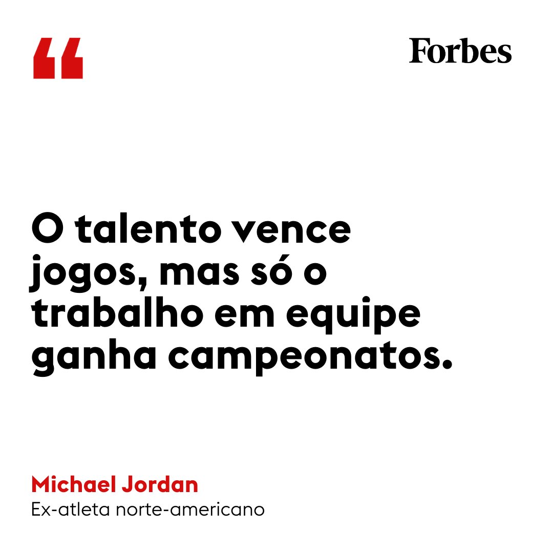 Michael Jeffrey Jordan é um empresário e ex-basquetebolista estadunidense que atuava como ala-armador.

#Objetivo #Sucesso #Trabalho #Talento #FraseDoDia #MichaelJordan #ForbesBr