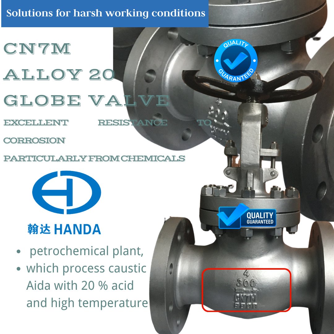 handavalve's tweet image. Unleash the power of efficient fluid control with Handa's CN7M Globe Valves! Superior material, robust design, enhanced lifespan, and optimal control - all packed into one valve. Elevate your industrial performance today with Handa. #HandaValves #SuperiorControl #IndustryUpgrade