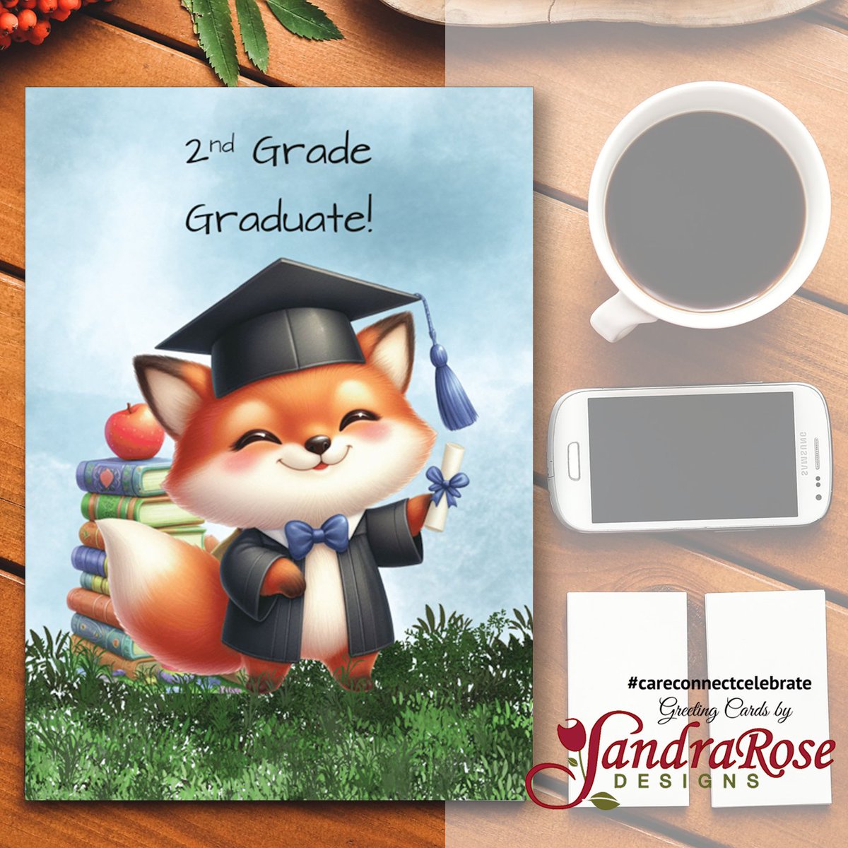 This card is a perfect way to offer congratulations and celebrate the milestone of completing second grade in a fun and spirited manner. #CareConnectCelebrate #SandraRoseDesigns @GCUniverse #Greetingcards #Greetingcard #graduate #congratulations greetingcarduniverse.com/occasions/cong…