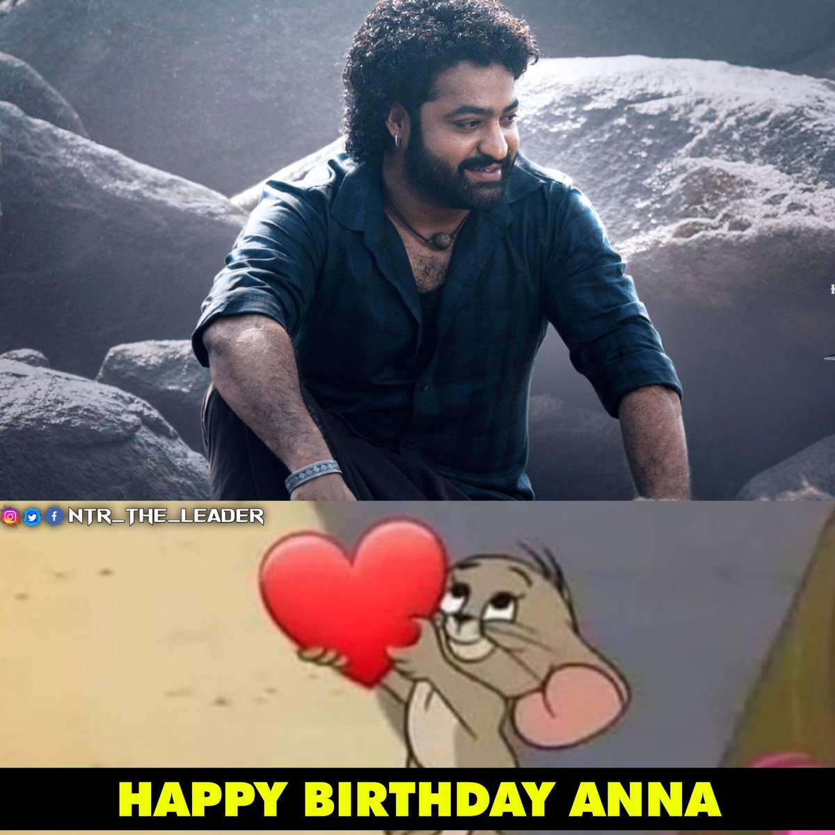 Happy Birthday anna <a href="/tarak9999/">Jr NTR</a> 🤗
I can't able to put everything in words but you are the one whom I can take as an inspiration in many aspects. Please gear up my beloved tiger you are already in 40's and you have to achieve more and more Nandamuri Taraka Rama Rao