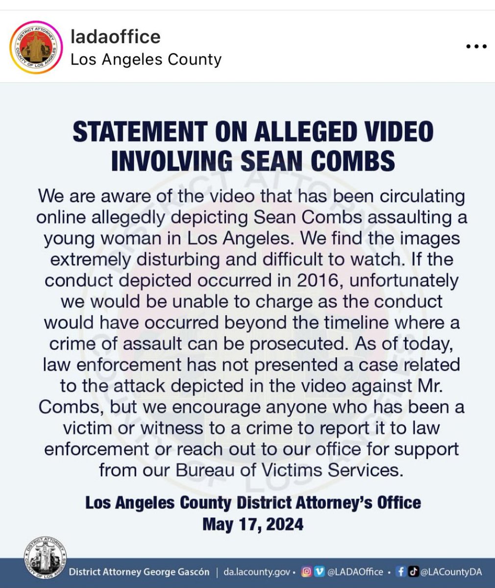 From the Los Angeles County DA's office.