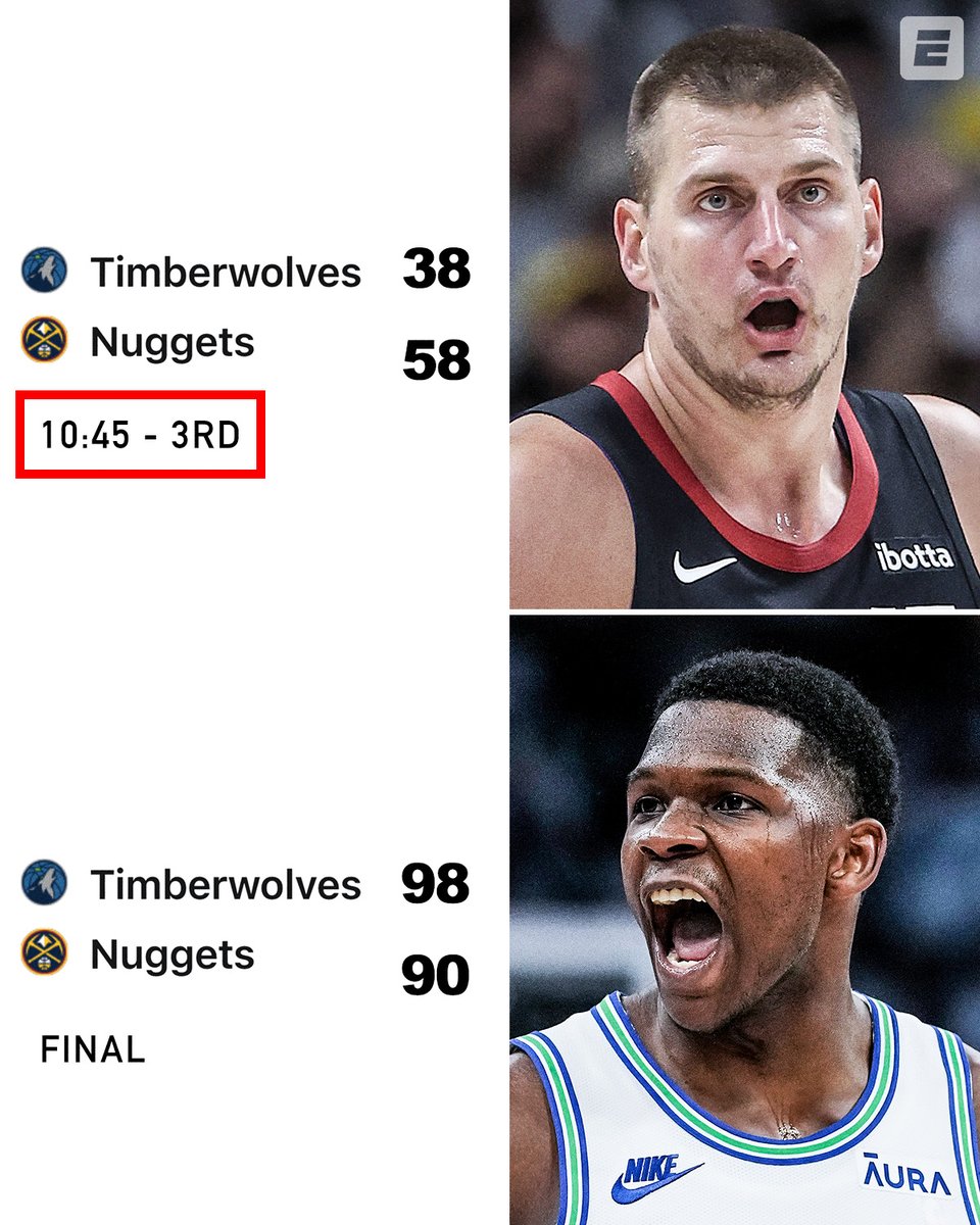 LARGEST GAME 7 COMEBACK IN LAST 25 YEARS. WOLVES DID THAT 🔥