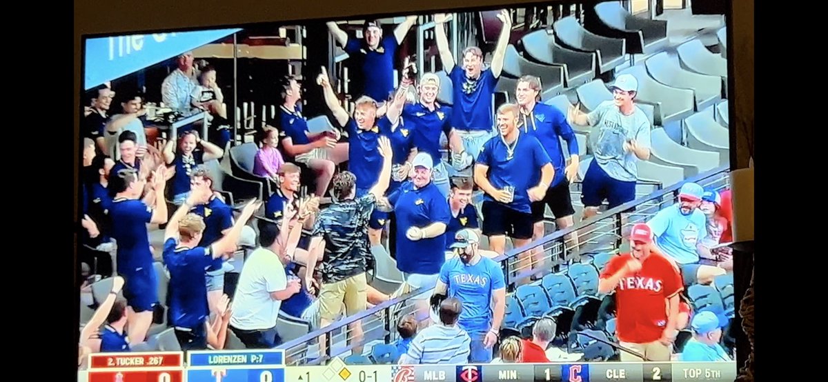 The legendary <a href="/michaelstokes03/">Michael Stokes</a> with the snag at the rangers game. 

<a href="/WVUBaseball/">WVU Baseball</a>