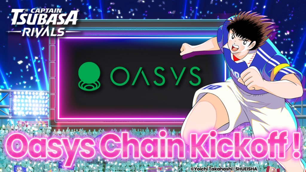 Oasys Blockchain (@oasyschain) on Twitter photo The Oasys version of <a href="/TsubasaRivalsEN/">CAPTAIN TSUBASA -RIVALS-</a> is officially LIVE 🎉
A new sensation blockchain game where you can train players from "Captain Tsubasa" as NFTs and compete with rivals ⚽️🏃♂️
Special perks included with the Oasys version GENESIS NFT 👀
Check out the details below 👇 The Oasys version of <a href="/TsubasaRivalsEN/">CAPTAIN TSUBASA -RIVALS-</a> is officially LIVE 🎉
A new sensation blockchain game where you can train players from "Captain Tsubasa" as NFTs and compete with rivals ⚽️🏃♂️
Special perks included with the Oasys version GENESIS NFT 👀
Check out the details below 👇