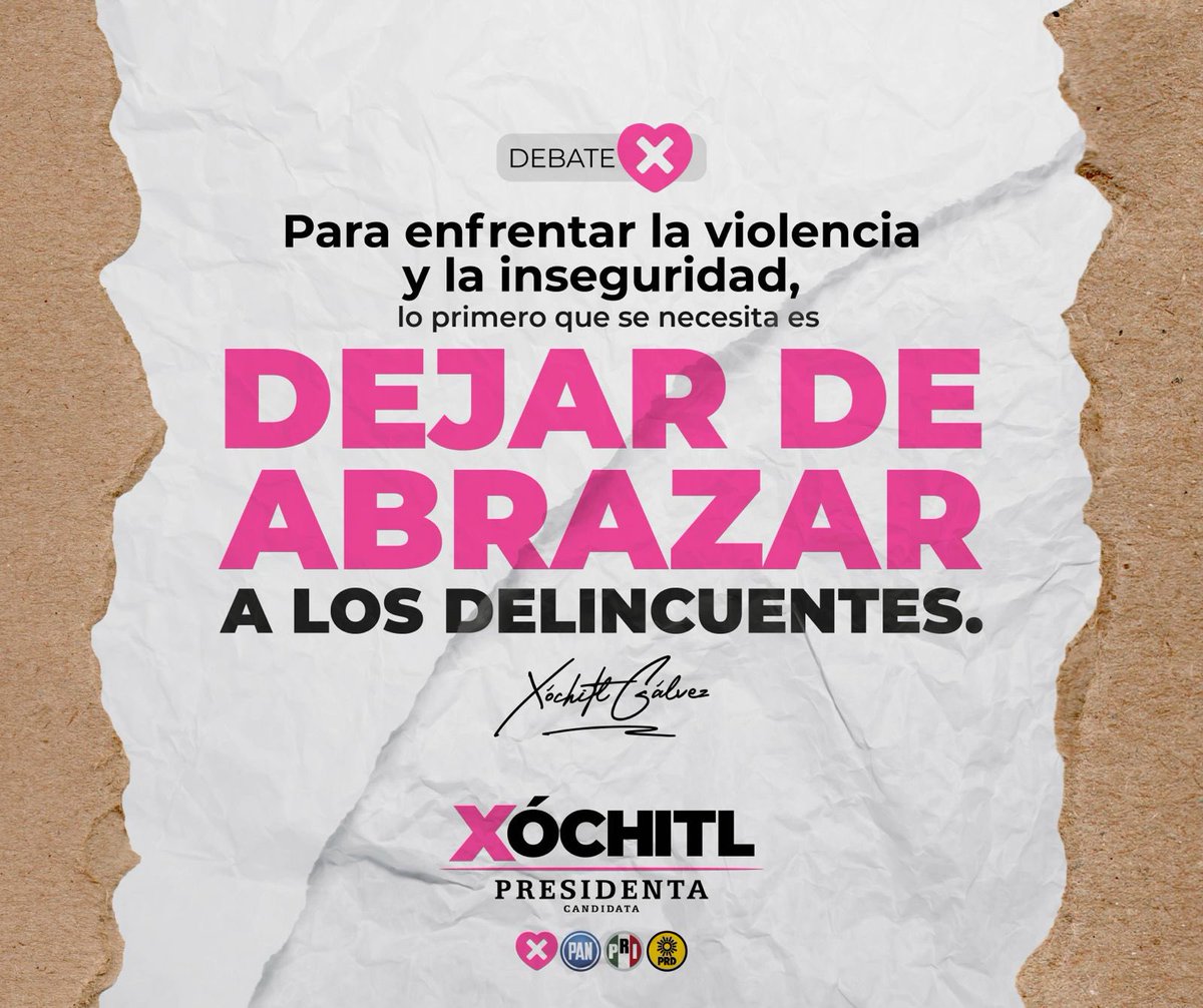 Es inexplicable que el gobierno de Morena haya preferido abrazar a los delincuentes y desproteger a las familias mexicanas. #XóchitlGálvezPresidenta