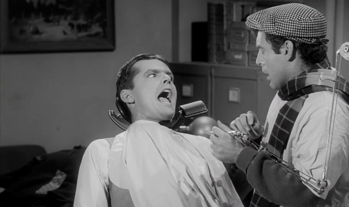 I hate posting the obvious, or to be 'boomer-'splaining' but there may be some much younger, more casual #TCMParty goers who don't know that this guy had the original Bill Murray part as a masochist dental patient (pretty warped for the time). #LittleShopOfHorrors #TCMParty