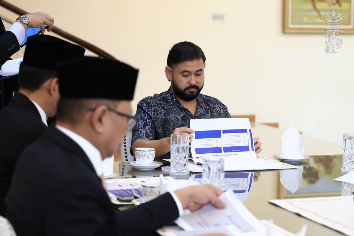 Duli Yang Amat Mulia Tunku Mahkota Ismail, Pemangku Sultan Johor terima mengadap YAB Dato’ Onn Hafiz Ghazi, Menteri Besar Johor dan YB Tan Sri Dato' Dr Hj Azmi Bin Rohani, Setiausaha Kerajaan Johor pada hari ini, 20 Mei 2024. Hadir sama adalah YB Datuk Dr. Haji Mohd Puad