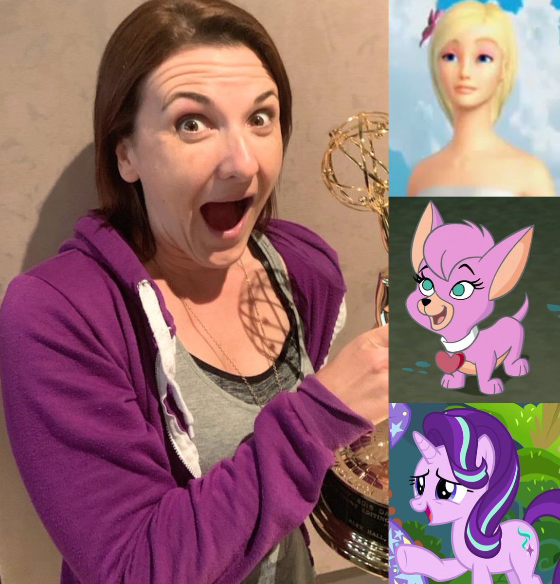 Happy 47th birthday to Kelly Sheridan! The voice of Barbie (and her characters) in the Barbie movies (2001-2010, 2012-2015), Mammoth Mutt on Krypto the Superdog and Starlight Glimmer on My Little Pony: Friendship is Magic. #KellySheridan