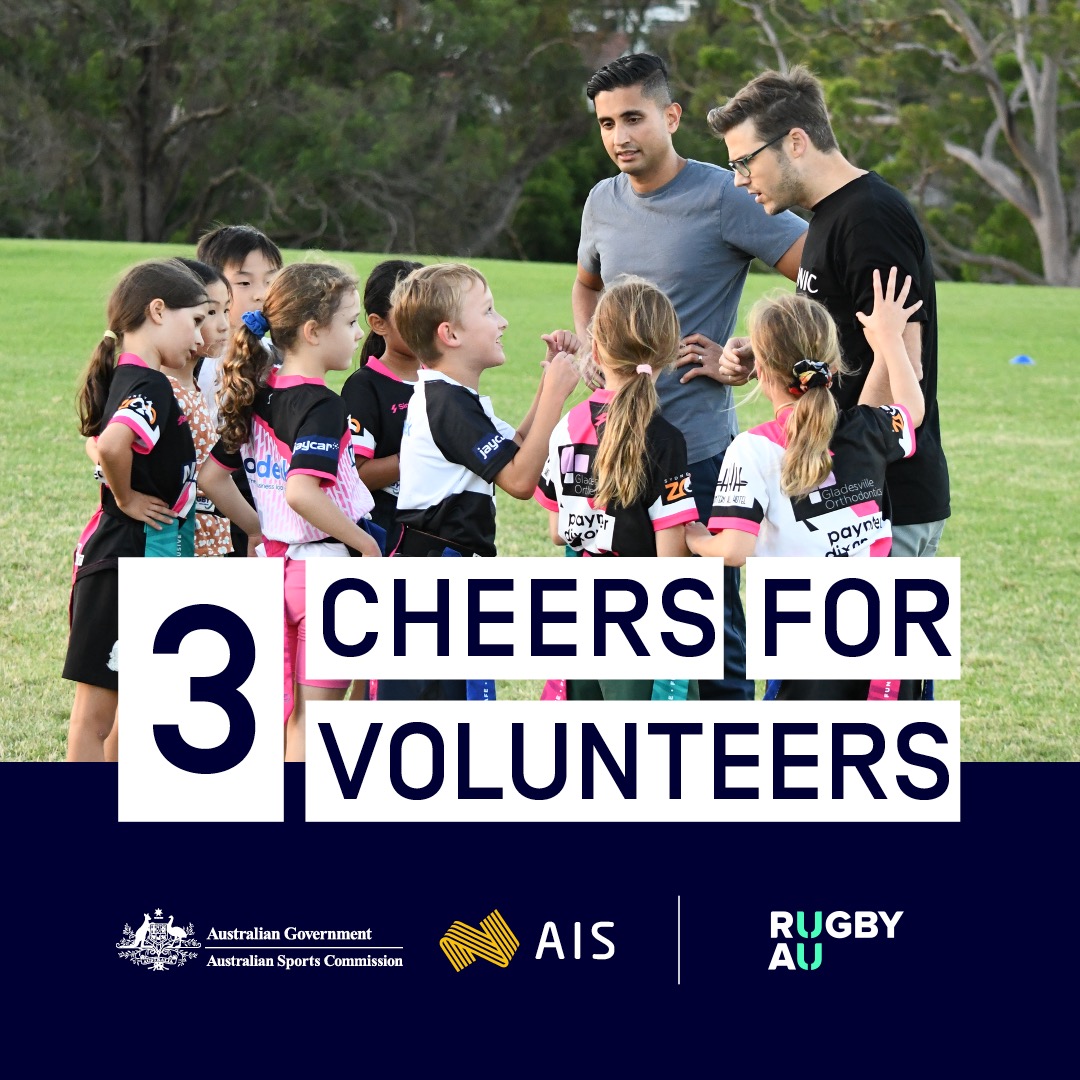 A thank you to all rugby volunteers 🫶   To celebrate National Volunteer Week, we’re calling on the rugby community to recognise all the incredible individuals who are the lifeblood of our game.   To get involved, contact your local club today!   #NVW2024 #3CheersForVolunteers