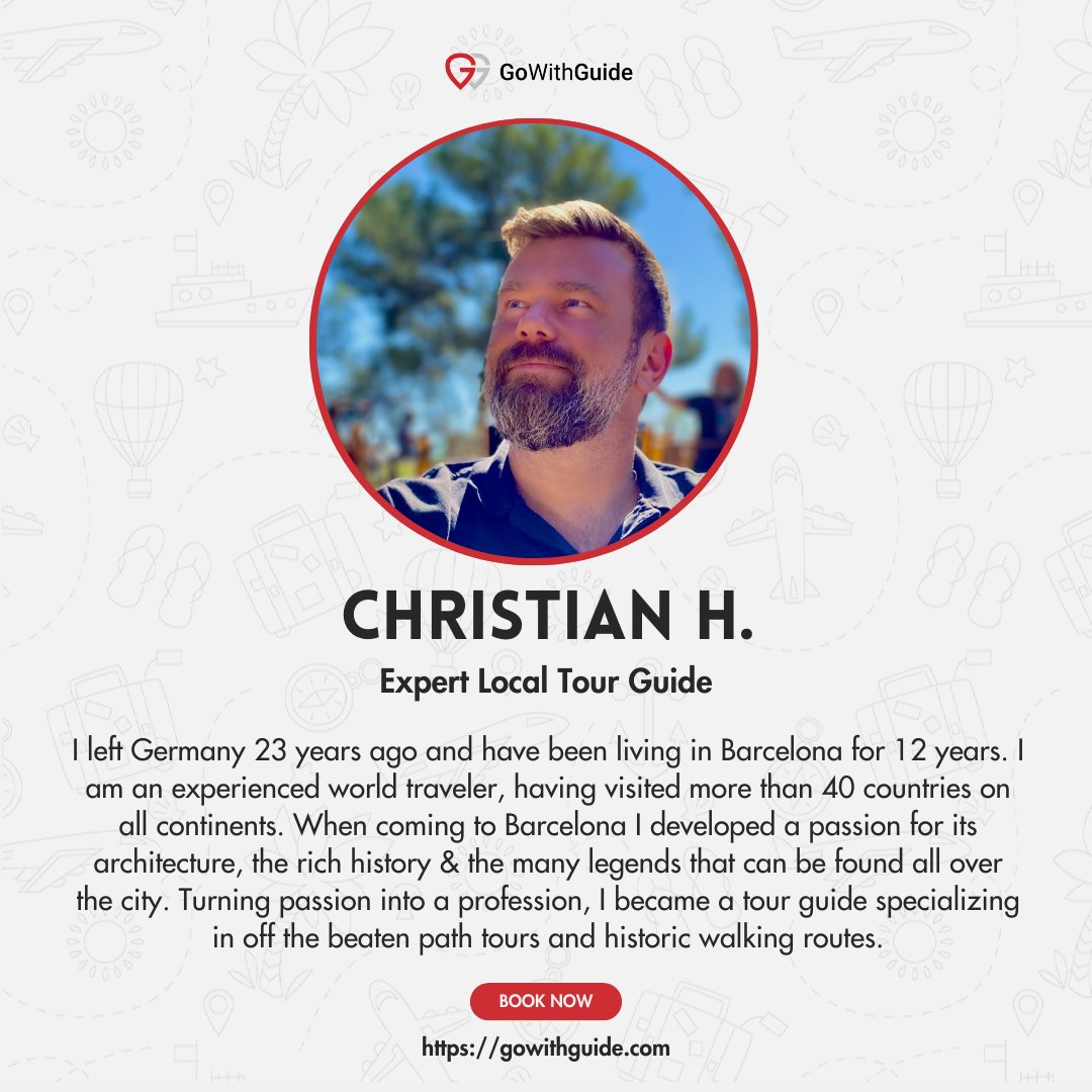 GoWithGuide's tweet image. Where in the world is #gowithguide this #mondayfunday? We’re in #barcelona, discovering the works of #antonigaudi with #localguide Christian H. who took traveler Sue H. on a  “Fantastic tour!”.
Photo credits: Christian H. (tour guide), check him out here! gowithguide.com/supplier/42921