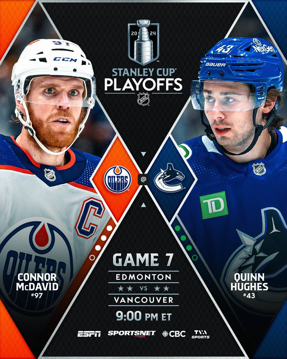 Who will face the Stars in Game 1 of the Western Conference Final on Thursday? We'll find out tonight when the @EdmontonOilers and @Canucks face off in a #Game7 for the first time. #StanleyCup #NHLStats: media.nhl.com/public/news/18…
