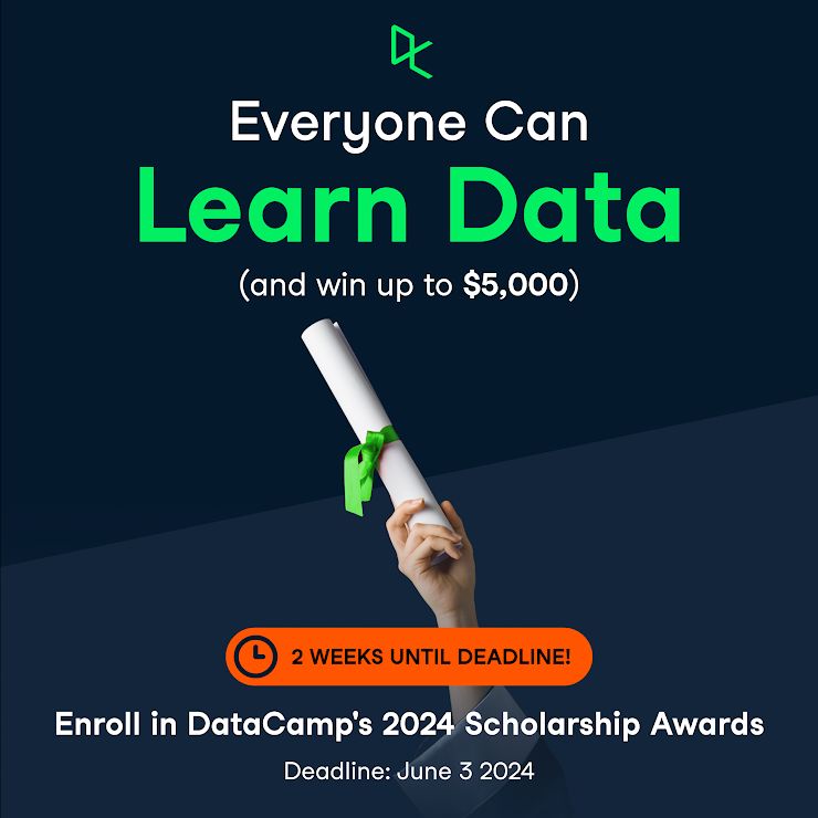 Calling all @DataCamp learners! The @hotosm community is invited to compete in the Everyone Can Learn Data 2024 cash scholarship competition! Register and start competing here: buff.ly/3yu2FvR. Let's help represent the #dcdonates community!