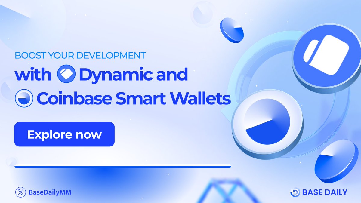 🚀 Exciting news @dynamic_xyz has teamed up with Coinbase Wallet to supercharge your development experience on Base

With this partnership, you may be eligible for up to $20K in gas credits 
#Base #CoinbaseWallet #Dynamic