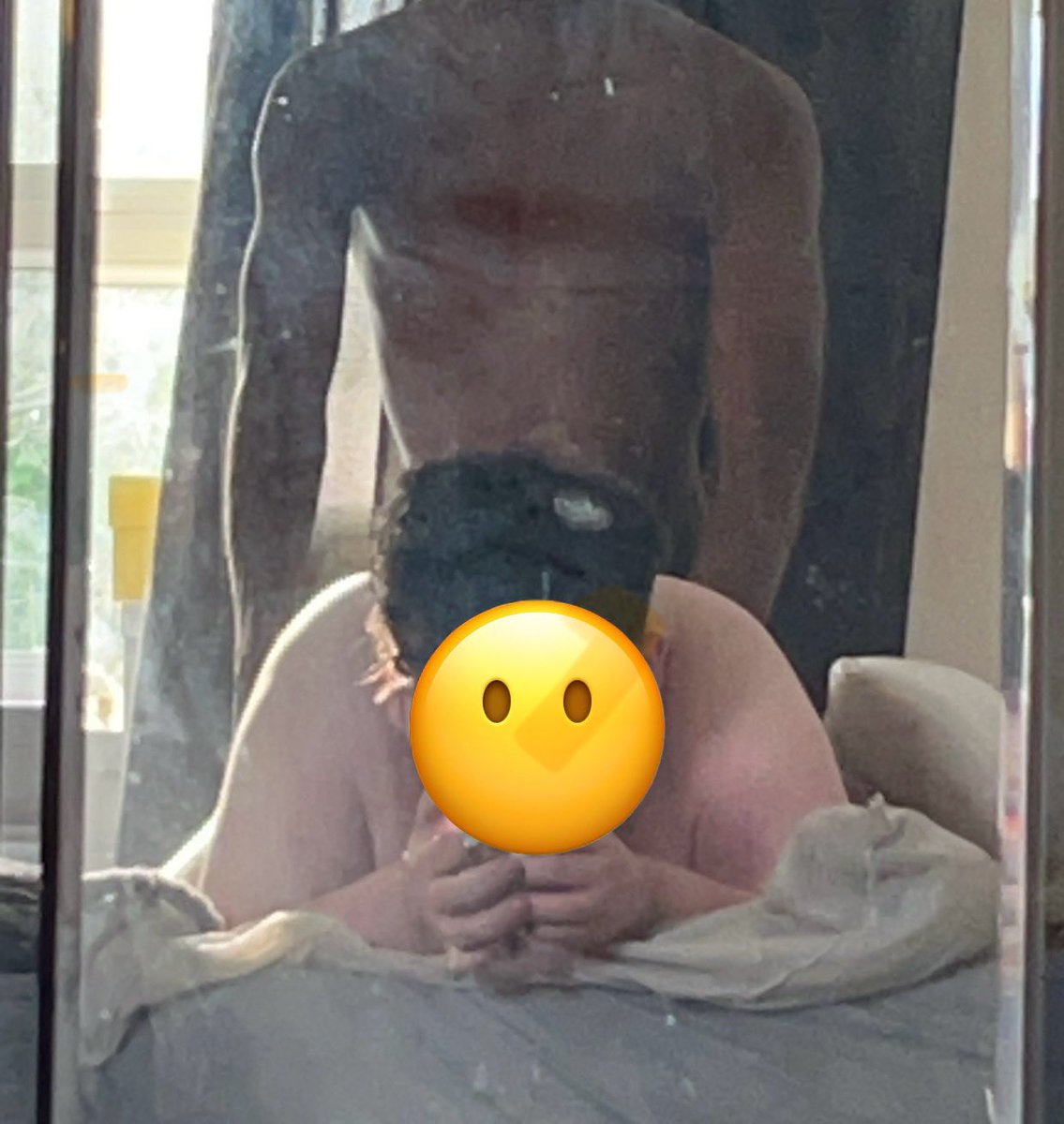 cubbottom4BBC's tweet photo. Dirty mirror, but this picture of my bf giving me back shots gets me so horny for his dick😫😫 https://t.co/qLaFhrWdT8