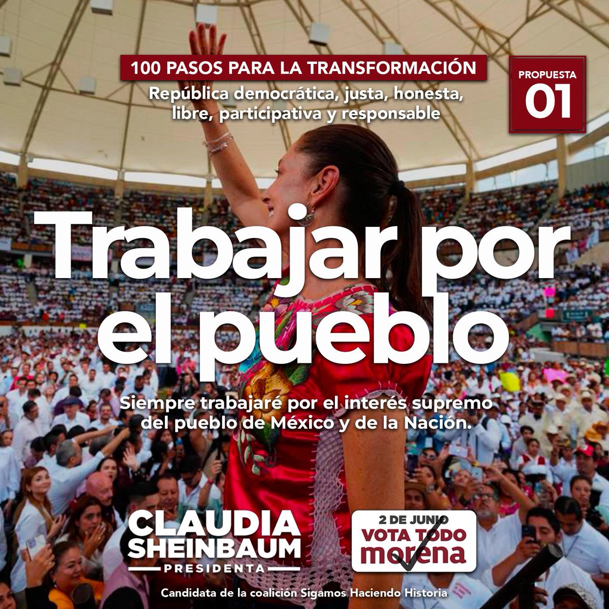 #ClaudiaPresidenta arrasando en el debate o que hace!! ♥️ <a href="/Claudiashein/">Claudia Sheinbaum Pardo</a>