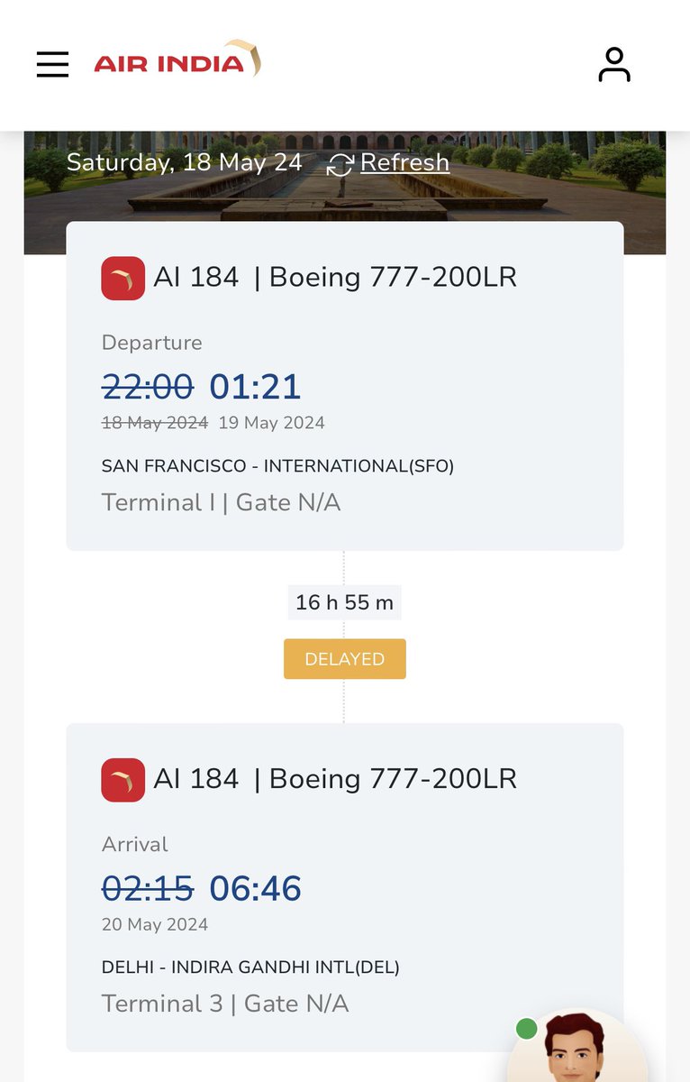 Subh_Samal1's tweet photo. @airindia Would you kindly confirm arrival of my parents in Delhi from SFO. We are unable to contact them. Last Name - Samal, Flight number AI - 184, Departure Date 18th https://t.co/ooDGp9gT8Y