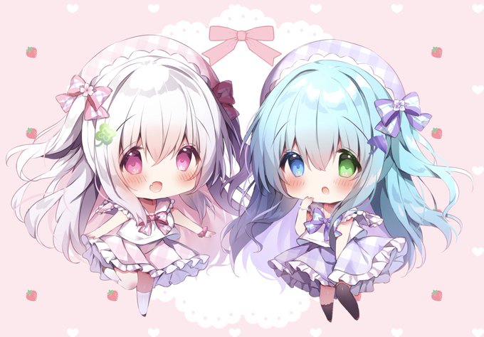 陽葉璃&amp;こさめちゃん
みにみにお揃いセーラー服ver.🎀🌸
#Skeb 