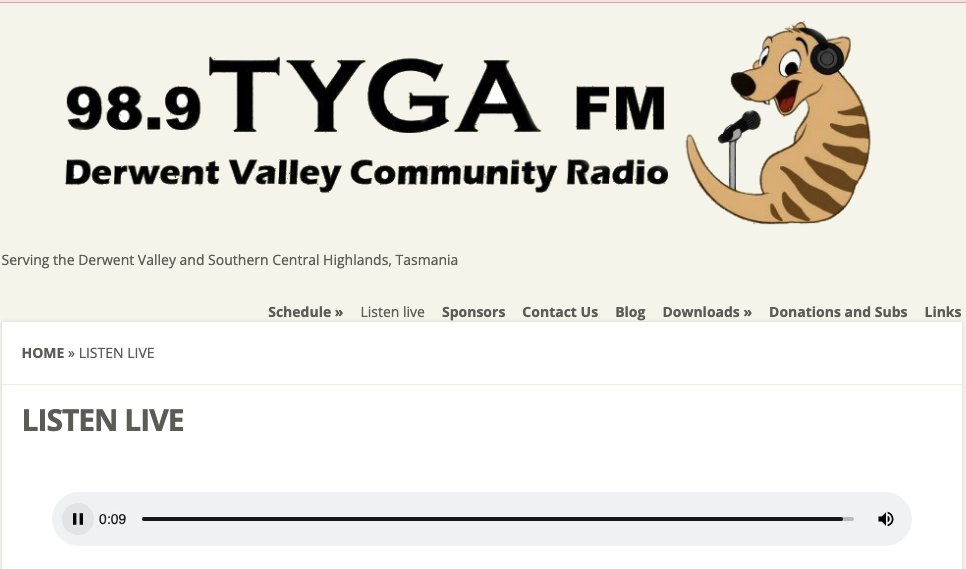 Thanks, @Andytygafm, for the airplay. :) Guys, here's the link: tygafm.org.au/listen-live/