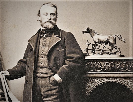 le 20 mai 1879 décès à Paris de Pierre-Jules Mêne sculpteur animalier et beau-père du sculpteur Auguste Cain, 29e division - cimetière de Montmartre