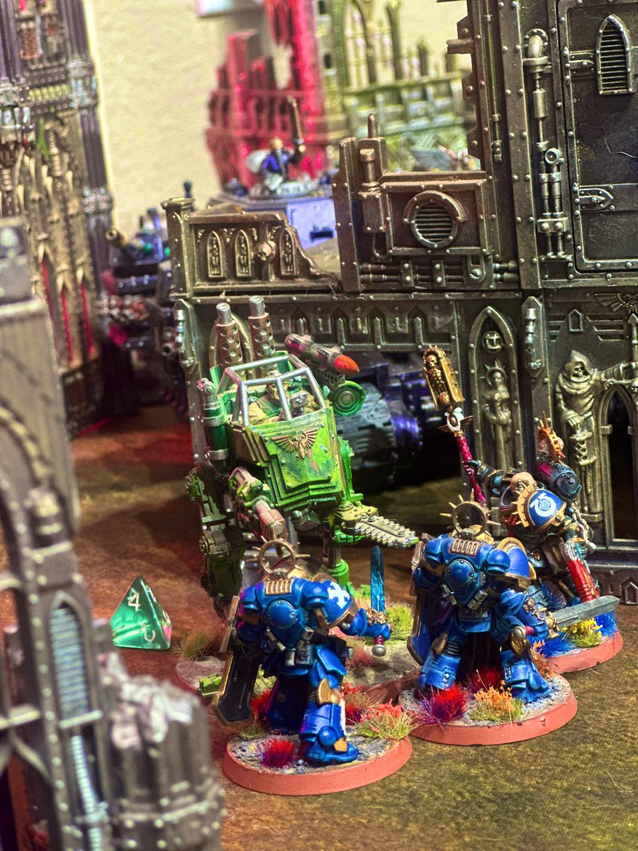 WAPhammer16's tweet photo. That Chaplain deserved a volcano cannon to the face 🌋☠️ @Joshduf12 #warhammer40k #warhammer40000 #warhammer #ultramarines #krieg #imperialguard #shadowsword https://t.co/JHehWdzrJn
