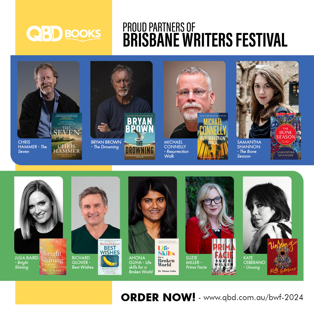 🎉We cannot wait for the Brisbane Writers Festival 2024!🎉 Make sure you are prepared for this exciting event with all the books from the attending authors, which are available at QBD in-store or online now: bit.ly/4an2al0
