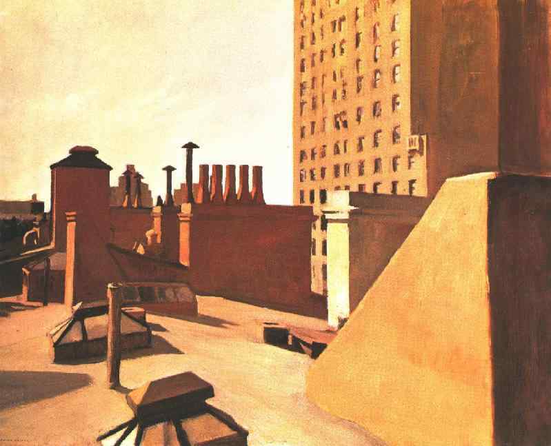City Roofs, 1932 linktr.ee/hopper_artbot