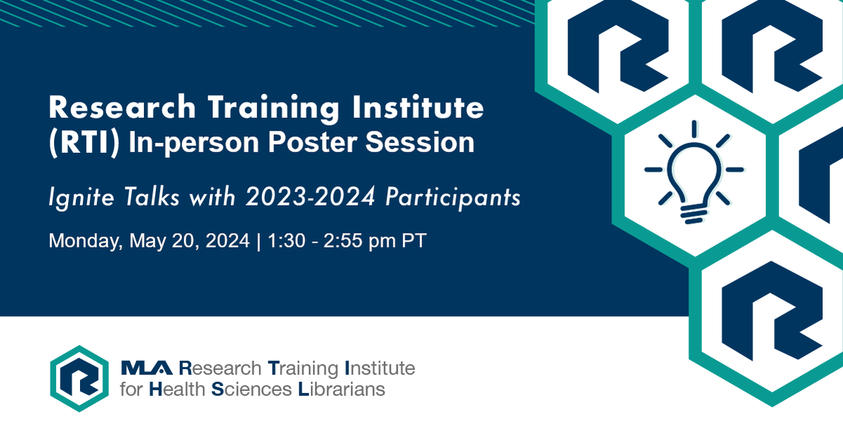 Up for some research fun in Portland? Learn about new research on data mgmt, library practices, medical education, and more. Check out ignite talks hosted by the Research Training Institute! 

#mlanet24  #medlibs