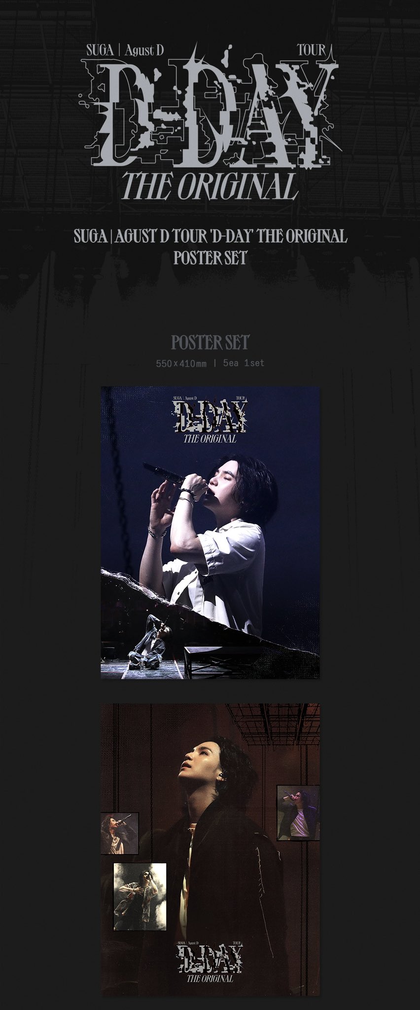 SUGA,Agust D,D-DAY The Original ポスターセット SUGA | Agust D TOUR 'D-DAY' The Original POSTER SET【グッズ