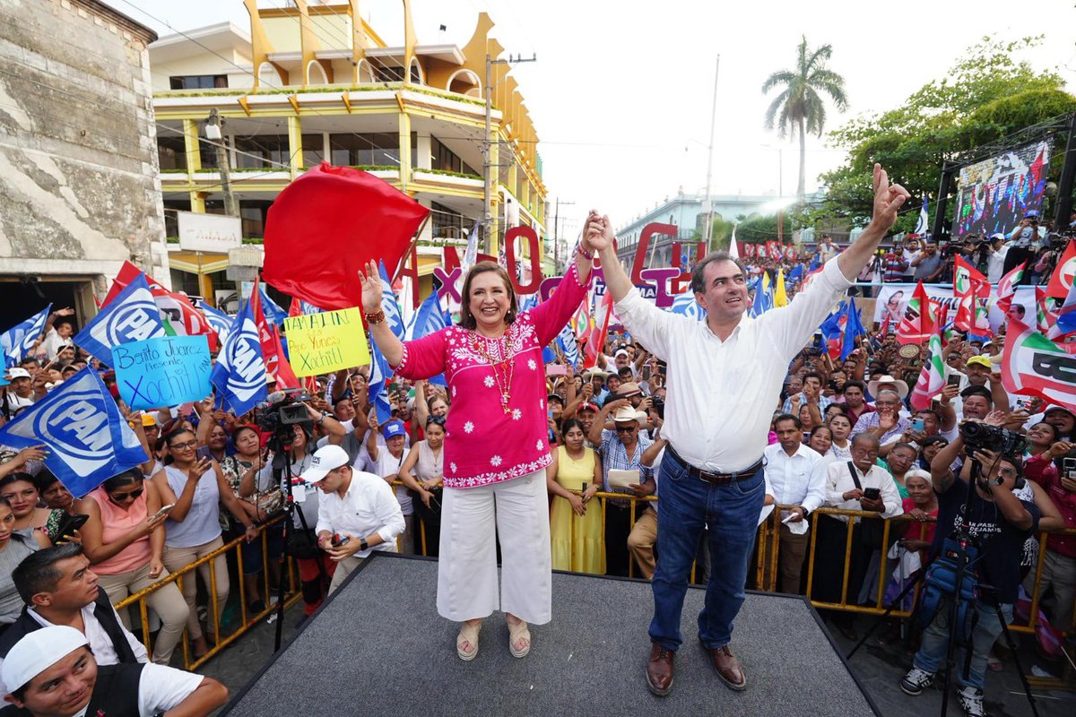 PEPE (@pepe_yunes) on Twitter photo ¡𝐆𝐀𝐍𝐀 Xóchitl con la 𝐕𝐄𝐑𝐃𝐀𝐃!
Queda claro que contigo <a href="/XochitlGalvez/">Xóchitl Gálvez Ruiz</a> como presidenta, recuperaremos la 𝐟𝐮𝐞𝐫𝐳𝐚 𝐲 𝐥𝐚 𝐥𝐢𝐛𝐞𝐫𝐭𝐚𝐝 de nuestro país.
¡Vamos este 2/junio por un #MxSinMiedo AL ÉXITO! 🔵🔴🟡
#XochitlGálvezPesidenta
#XochitlYaGanó #DebateIN ¡𝐆𝐀𝐍𝐀 Xóchitl con la 𝐕𝐄𝐑𝐃𝐀𝐃!
Queda claro que contigo <a href="/XochitlGalvez/">Xóchitl Gálvez Ruiz</a> como presidenta, recuperaremos la 𝐟𝐮𝐞𝐫𝐳𝐚 𝐲 𝐥𝐚 𝐥𝐢𝐛𝐞𝐫𝐭𝐚𝐝 de nuestro país.
¡Vamos este 2/junio por un #MxSinMiedo AL ÉXITO! 🔵🔴🟡
#XochitlGálvezPesidenta
#XochitlYaGanó #DebateIN