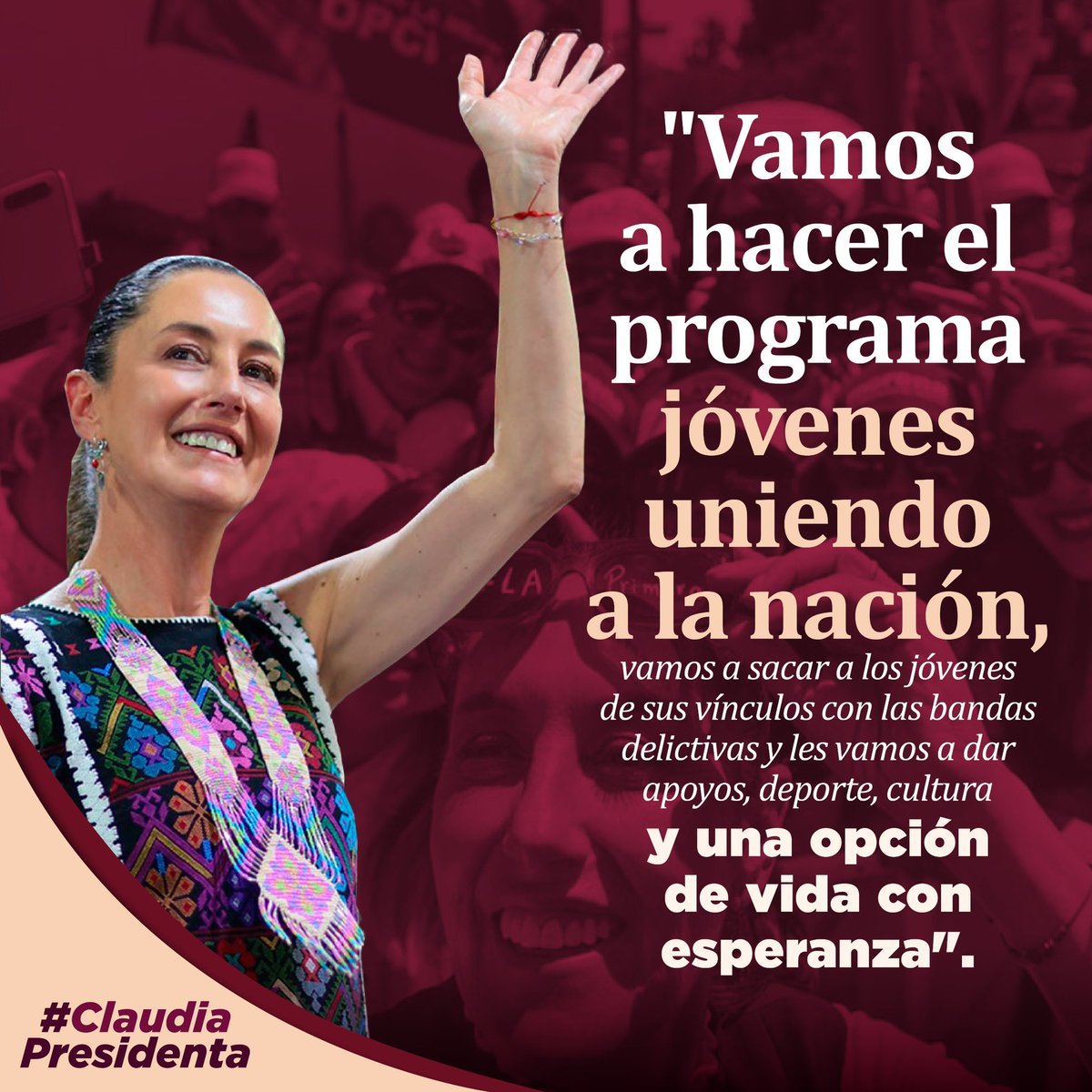 Las propuestas de #ClaudiaPresidenta demuestran el amor que tiene por el pueblo de México. Ella está ganando el #DebateINE