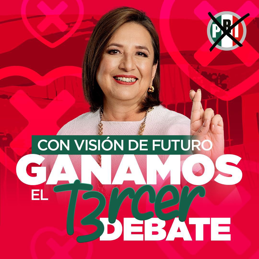 ¡GANAMOS EL DEBATE! Con la visión de <a href="/XochitlGalvez/">Xóchitl Gálvez Ruiz</a> vamos a lograr un México sin miedo, en el que todas y todos puedan salir adelante.

¡Unidos ganaremos la Presidencia de México, para devolverle la paz a nuestro gran país y para que la ciudadanía tome el papel que le corresponde