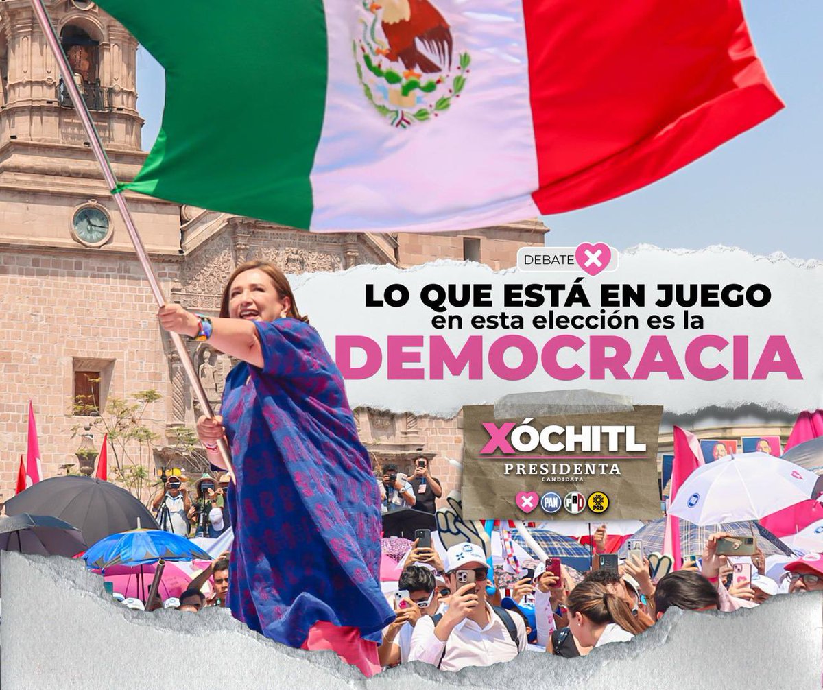 Nos estamos jugando la elección más importante en la historia moderna de México. Hoy, lo que está en riesgo es la democracia, la vida, la verdad y la libertad. ¡Nos vemos el 2 de junio en las urnas! #XóchitlGálvezPresidenta 🇲🇽