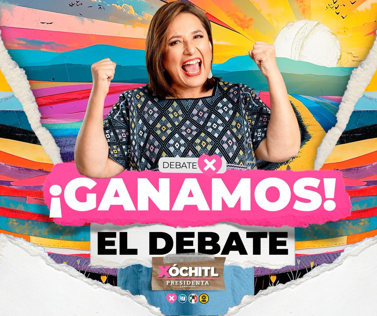 ¡Ganamos el debate y vamos a ganar el 2 de junio! #XóchitlGálvezPresidenta 🇲🇽